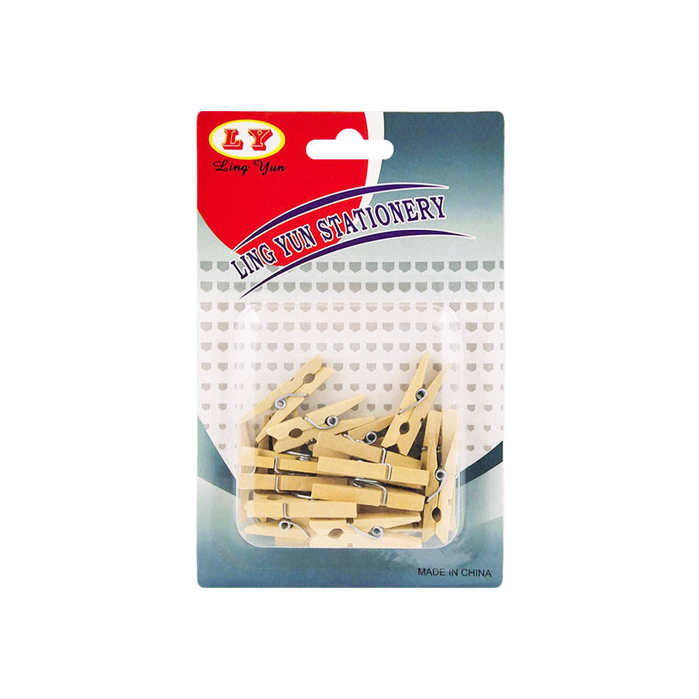 24 Perros De Ropa 3 Cm Mini Pinzas De Madera