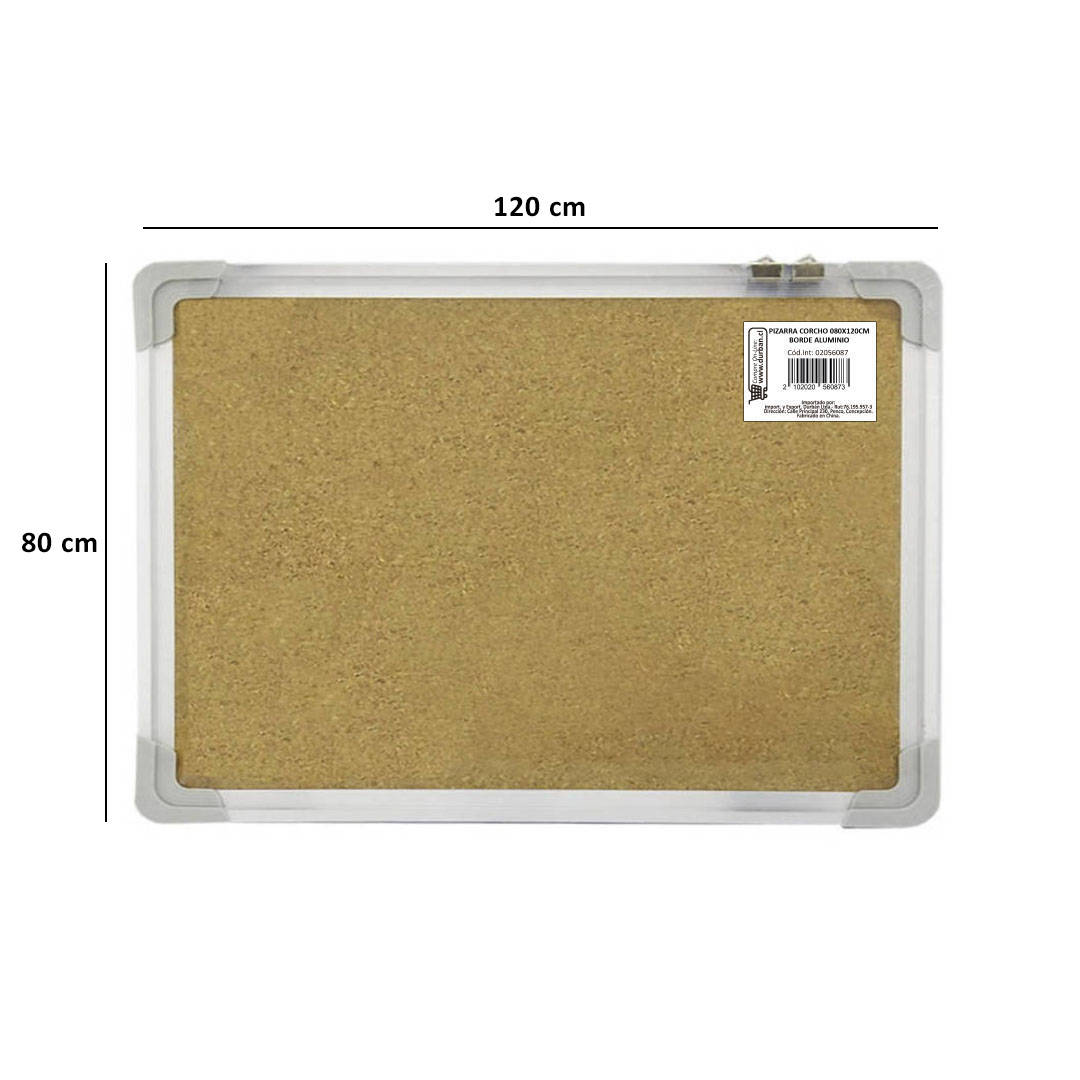 PIZARRA CORCHO 080X120CM BORDE ALUMINIO ATLANTIK
