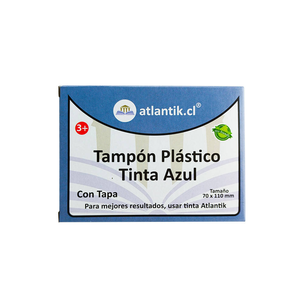 TAMPON PLASTICO 70x110 mm CAJA 01 u AZUL ATLANTIK