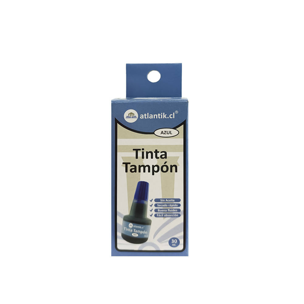 TINTA TAMPON AZUL 030 ml cj ATLANTIK