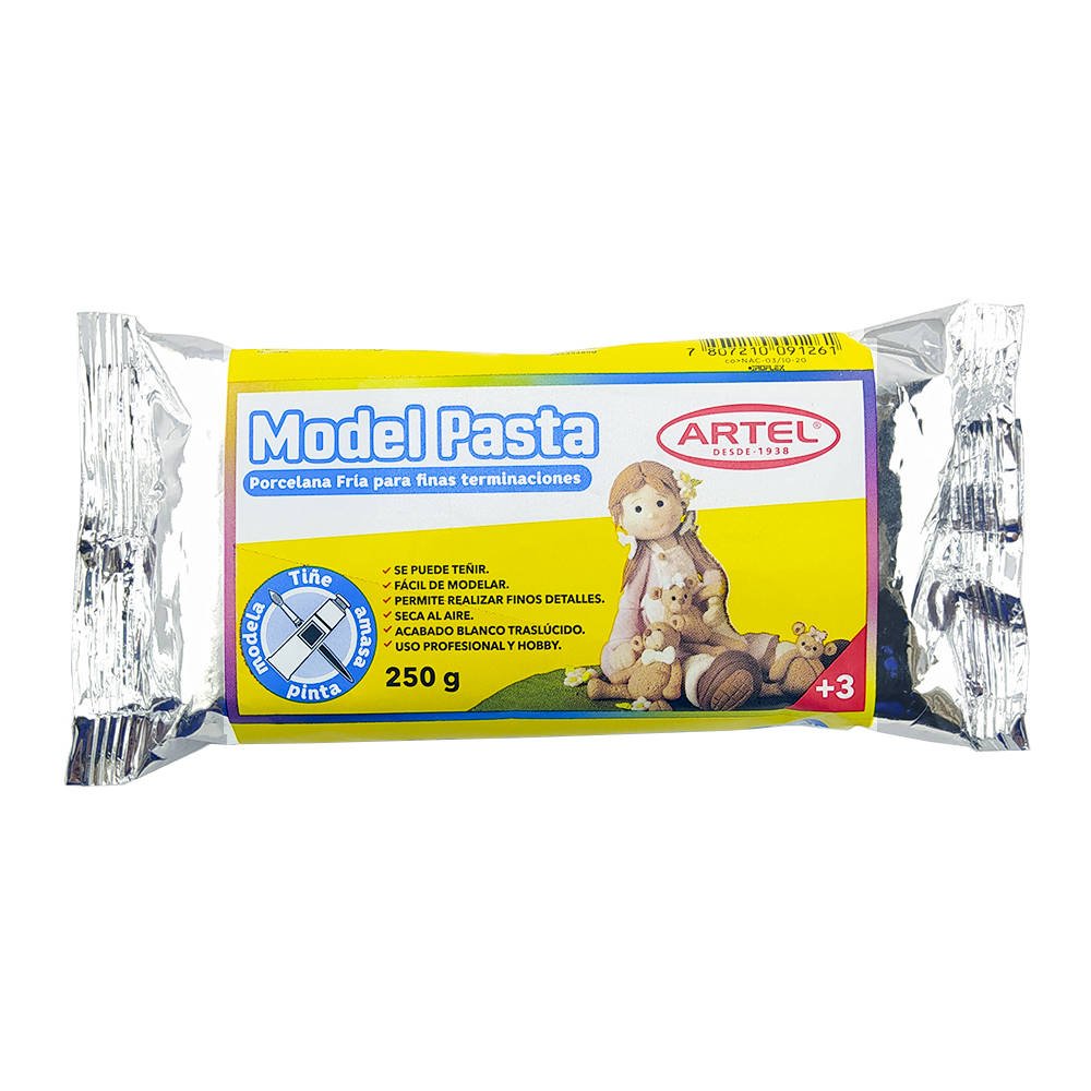 PASTA PARA MODELAR 250GR PORCELANA FRIA BLANCA ARTEL