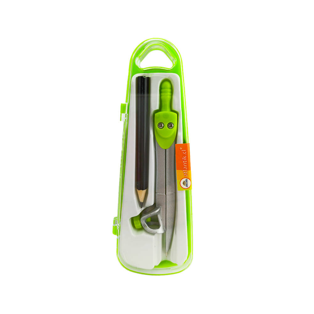 COMPAS METALICO C/LAPIZ col VERDE ATLANTIK