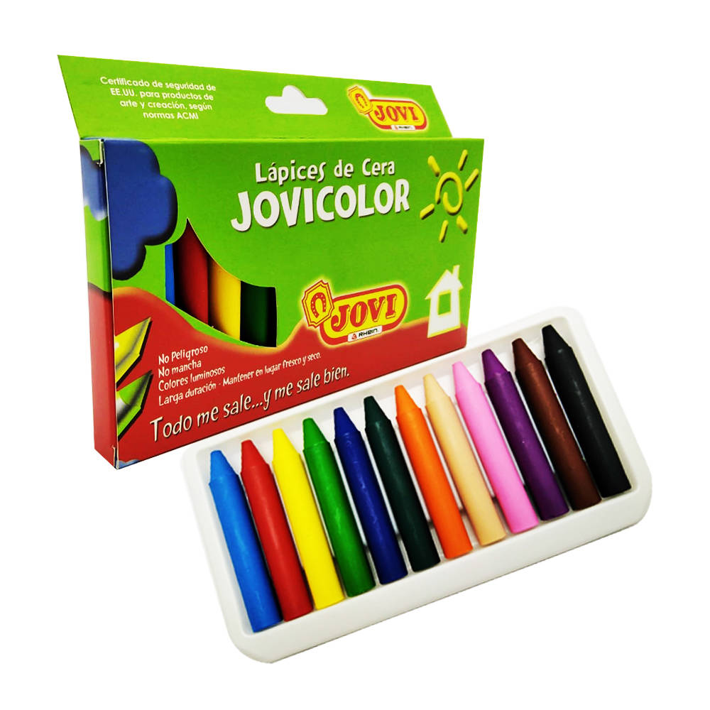 LÁPIZ CERA 12 COLORES JOVI RHEIN 372131 LÁPIZ CERA 12 COLORES JOVI RHEIN 372131