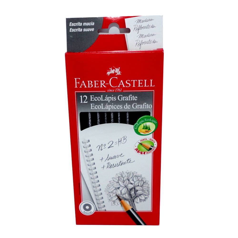 Lápiz Grafito Faber-Castell HB N°2 - 12 un.